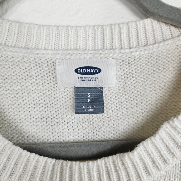 Old Navy Yellow and White Pattern Sweater Size S - Picture 3 of 4